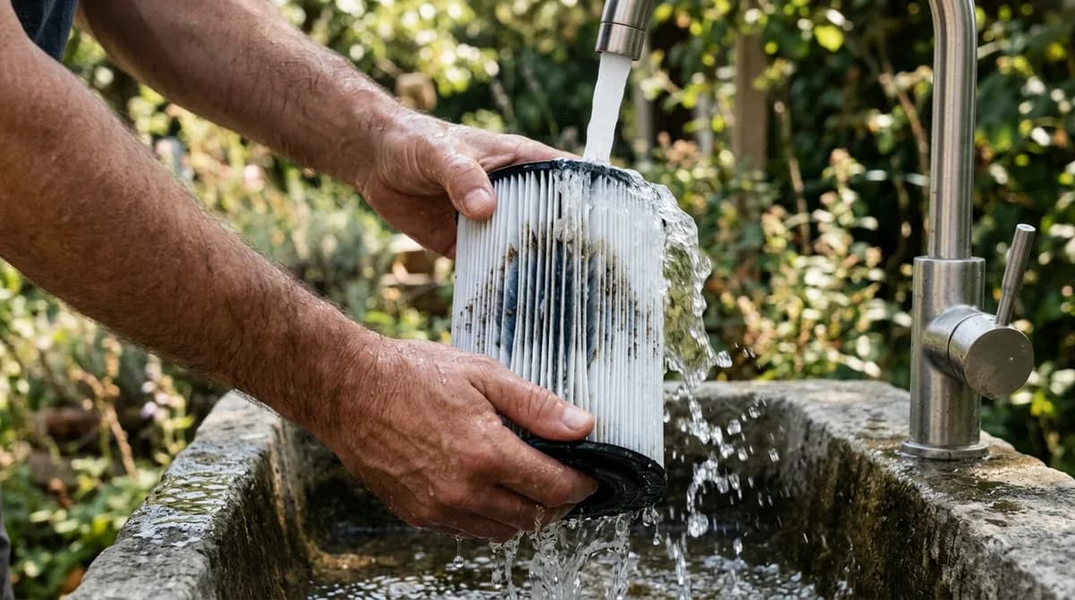 Detail ovládacího panelu vířivky s nastavenou teplotou